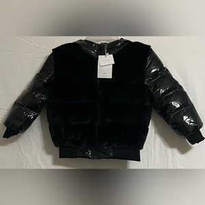 Kids Metallic Shiny Jacket Warmth Winter Outerwear sz 5T